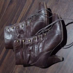 Clarks Leather High Heeled Ankle Boots